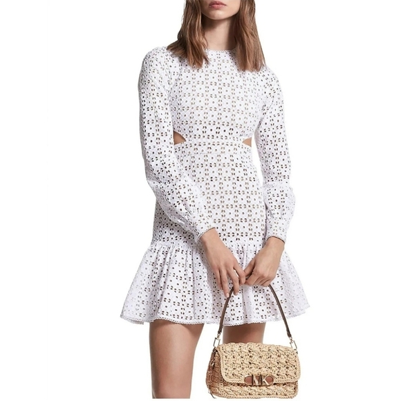 Michael Kors Dresses & Skirts - Michael Kors St Gallen Mini dress Size 6 White